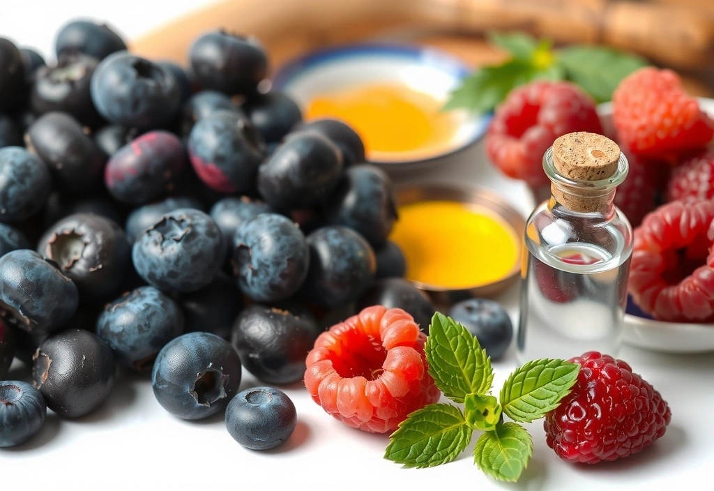 Imagine cu fructe de pădure și antioxidanți